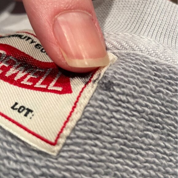 Madewell Men's Sz XS McCarren Midweight Crewneck Sweatshirt Blue Gray NK077 - Picture 4 of 13